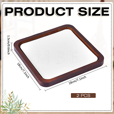 Square Wooden Organizer Display Jewelry Plates ODIS-WH0099-221D-1