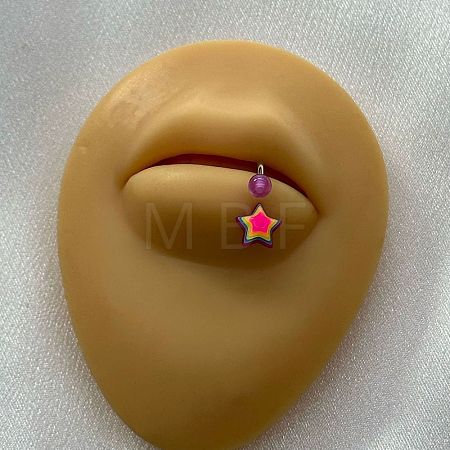 316L Surgical Stainless Steel with Acrylic Luminous Lip Rings FS-WG019E1-03-1