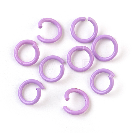 Spray Painted Iron Open Jump Rings IFIN-F149-F14-1