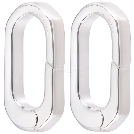 2Pcs Brass Spring Gate Rings KK-BBC0024-20S-1
