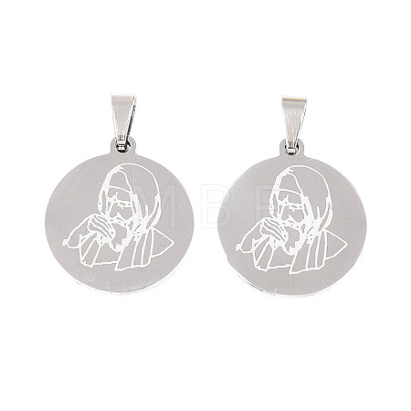 201 Stainless Steel Pendants STAS-T073-34P-1