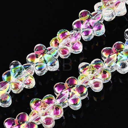 Electroplate Glass Beads Strands EGLA-T028-02C-1