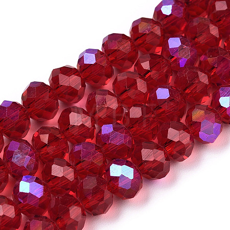 Electroplate Glass Beads Strands X-EGLA-A034-T10mm-L20-1