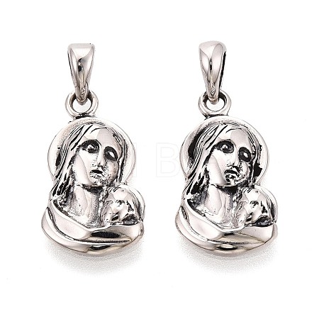 925 Sterling Silver Religion Pendants STER-N016-131AS-1