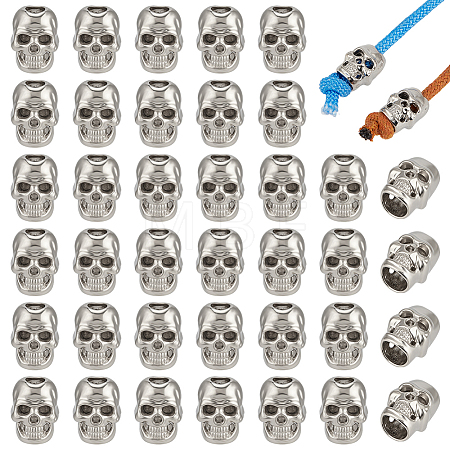 50Pcs Alloy European Beads FIND-BC0019-52P-1