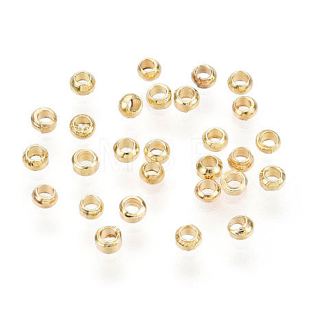 Brass Crimp Beads X-KK-O102-07G-1