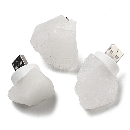 Nuggets Natural Quartz Crystal USB Night Light G-Q170-02I-1