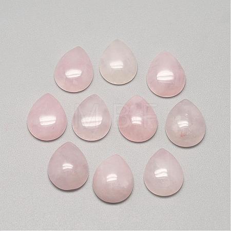 Natural Rose Quartz Cabochons G-R417-10x14-48-1