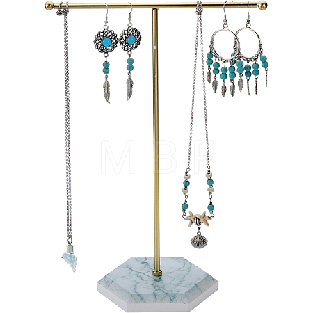 1 Set Golden Plated T Bar Iron Key Storage Jewelry Rack ODIS-SC0001-03B-1