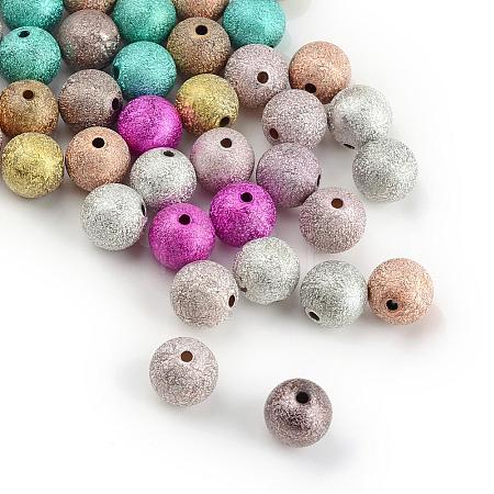 Spray Painted Acrylic Beads ACRP-Q018-6mm-M-1