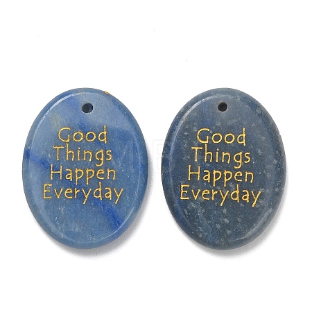 Natural Blue Aventurine(Dyed & Heated) Pendants G-K353-06F-1