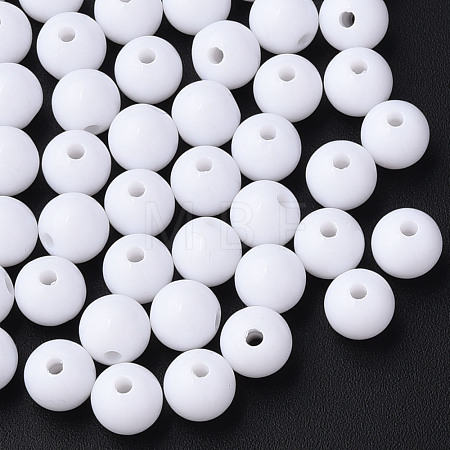 Opaque Acrylic Beads MACR-S370-C8mm-01-1