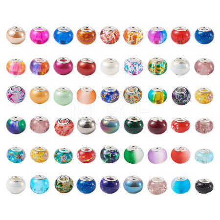 Handmade Lampwork European Large Hole Beads and Glass European Beads LPDL-TA0001-01S-1