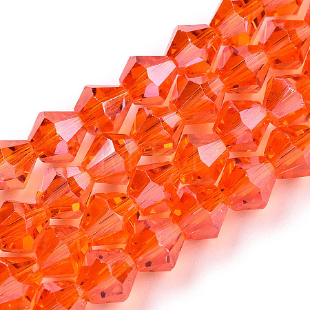 Electroplate Glass Beads Strands EGLA-Q118-6mm-A02-1