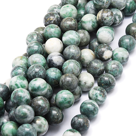 Natural Dioptase Round Beads Strands G-E569-Q01-D-1