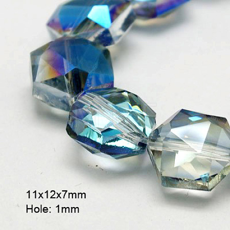 Electroplate Glass Beads EGLA-D022-11-1