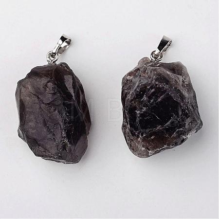 Natural Smoky Quartz Pendants G-G884-A03-1