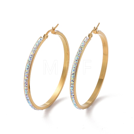 304 Stainless Steel Hoop Earrings EJEW-N0031-11G-02E-1