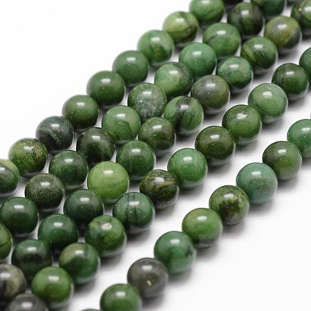 Natural African Jade Beads Strands G-D840-53-6mm-A-1