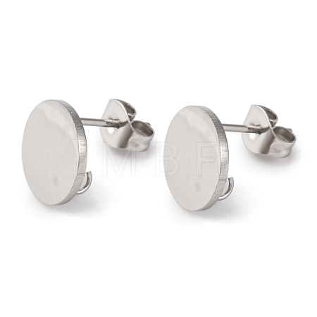 304 Stainless Steel Stud Earring Findings STAS-D371-02P-04-1