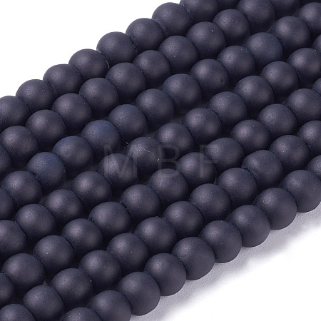 Baking Paint Transparent Glass Bead Strands GLAA-S031-4mm-38-1