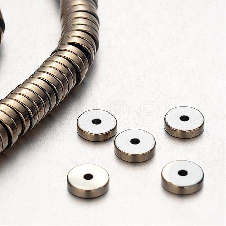 Electroplate Non-magnetic Synthetic Hematite Beads Strands G-F300-17C-06-1