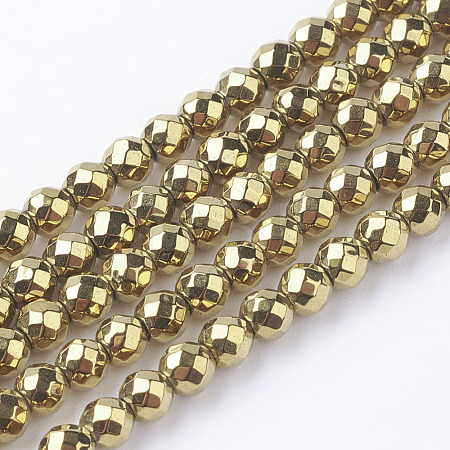 Non-Magnetic Synthetic Hematite Beads Strands X-G-G092-3mm-1-1