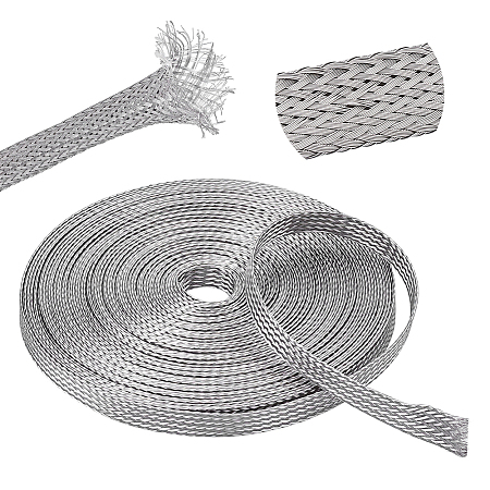 304 Stainless Steel Wire Braided Strap STAS-WH0044-114B-1