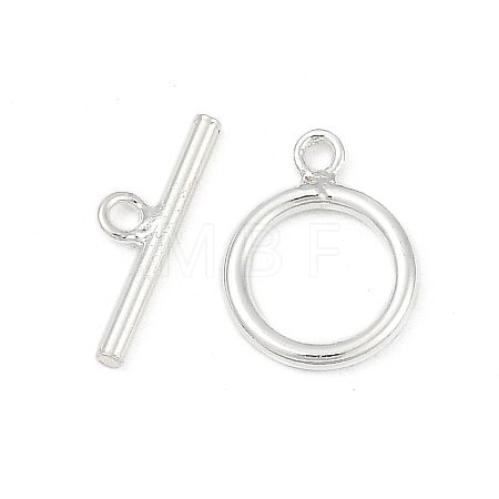 5 Sets 925 Sterling Silver Ring Toggle Clasps STER-BBC0002-18-1