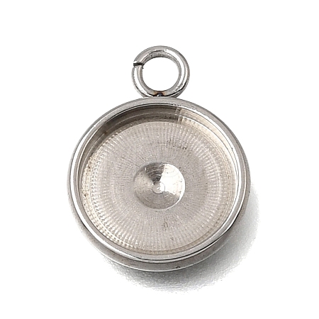 304 Stainless Steel Pendant Cabochon Settings STAS-F365-02D-P-1