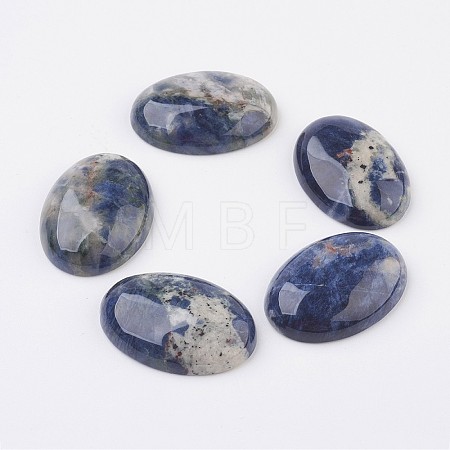 Natural Sodalite Flat Back Cabochons G-G741-18x25mm-06-1