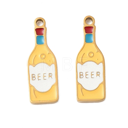 304 Stainless Steel Enamel Pendants STAS-G360-04G-01-1