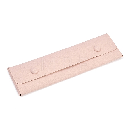 Microfiber Jewelry Rolls with Press Stud for Rings Earrings Bracelets Necklaces TP-D004-01B-1