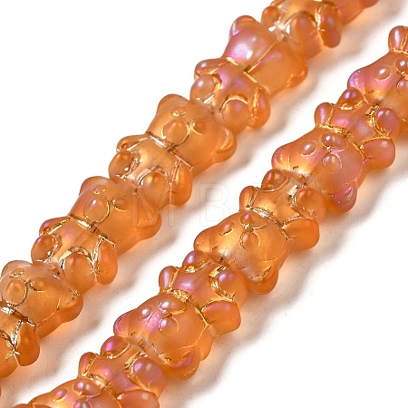 Electroplate Glass Beads Strands EGLA-Q127-A02-01D-1