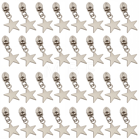 50Pcs Star Iron Zipper Sliders FIND-CY0002-21-1