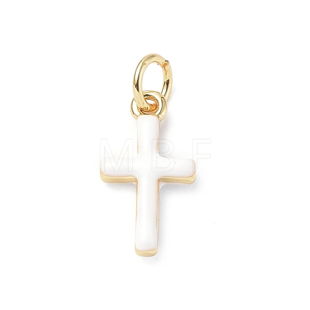 Real 18K Gold Plated Eco-Friendly Rack Plating Brass Enamel Pendants LS-KK-F845-40G-07-1
