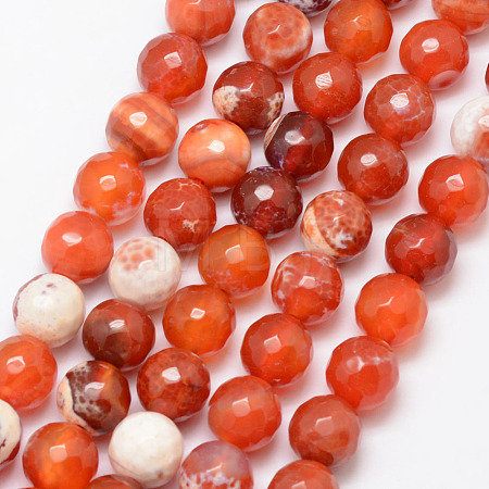 Natural Fire Crackle Agate Bead Strands G-K166-07F-10mm-14-1