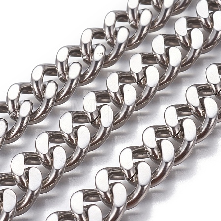 Tarnish Resistant 201 Stainless Steel Curb Chain CHS-P007-05P-1