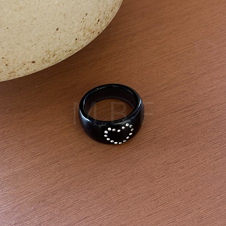 Resin & Crystal Rhinestone Finger Rings FS-WG59242-04-1