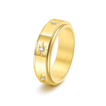 Rotatable Stainless Steel Finger Ring PW-WGC6D1D-27-1