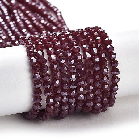 Electroplate Opaque Glass Beads Strands EGLA-A035-P3mm-A02-1