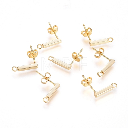 Brass Stud Earring Finding KK-G389-37G-1