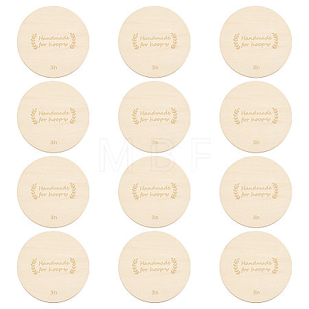 Handmade Hoop Wooden Disc DIY-WH0671-498A-1