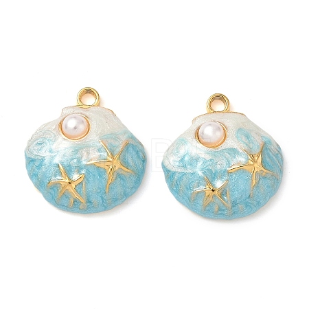 304 Stainless Steel Enamel Pendants STAS-L026-02G-01-1