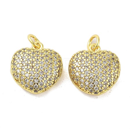 Brass Micro Pave Clear Cubic Zirconia Pendants KK-A205-06G-1