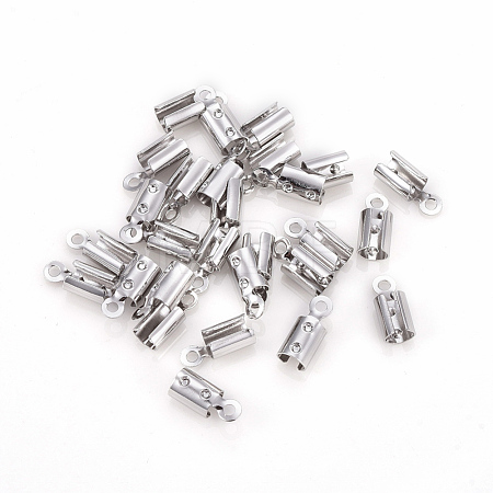 Brass Folding Crimp Ends X-KK-F777-01P-1