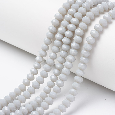 Opaque Solid Color Glass Beads Strands EGLA-A034-P10mm-D15-1