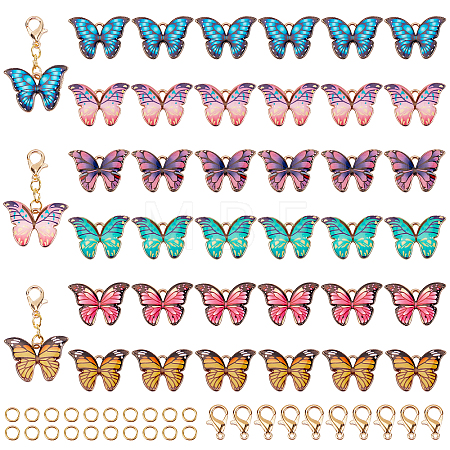 DIY Butterfly Pendant Making Kits DIY-SC0014-17-1
