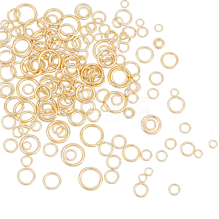 340Pcs 6 Sizes Brass Open Jump Rings KK-FH0005-39-1