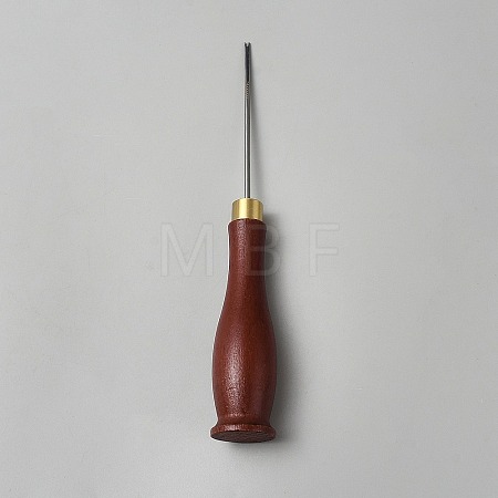 Wooden Awl Pricker Sewing Tool TOOL-WH0059-071A-1